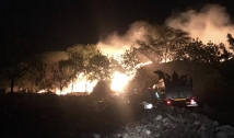 Bombeiros lutam contra outro grande incêndio no Lixão de Cajazeiras