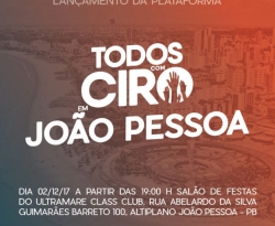 PDT define agenda do presidenciável Ciro Gomes em João Pessoa e Campina Grande