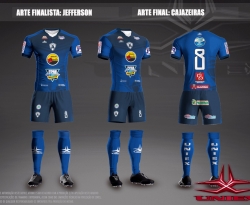 Atlético de Cajazeiras apresenta uniformes com todos os patrocinadores para 2018