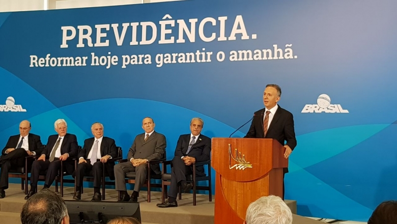 Em discurso durante evento em Brasília, Aguinaldo ressalta a importância da votação da reforma da Previdência