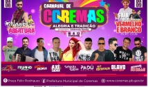 Carnaval de Coremas começa nesta quinta (8); confira a programação