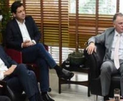 Ricardo Coutinho se encontra com novo colega de partido e se diz impressionado com o desempenho de Joaquim Barbosa nas pesquisas