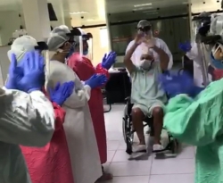 Vídeo: Médico que atende em Sousa e Cajazeiras, tem alta após Covid-19 e é aplaudido em hospital