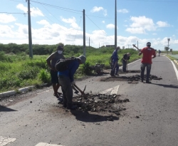 Prefeitura de Sousa intensifica ações através da Operação Tapa-Buracos em diversas ruas 