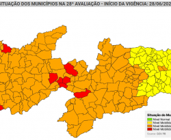 Mais de 60 cidades da PB voltam para bandeira amarela; Cajazeiras, Sousa e Patos continuam laranja