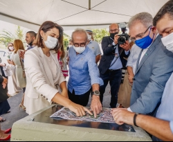 Cícero Lucena e Michelle Bolsonaro visitam espaços do futuro Complexo Municipal de Doenças Raras