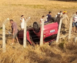 Motorista morre após veículo capotar em rodovia estadual, no município de Sousa
