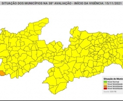 Cacimba de Areia é o único município que aparece em bandeira laranja em avaliação do Plano Novo Normal