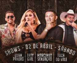 Estrela Parque Show em Cajazeiras volta com premiação de R$ 45 mil e shows de Toca do Vale e Taty Girl
