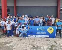Prefeito Ceninha Lucena participa de caminhada para conscientização sobre autismo, em Bonito de Santa Fé