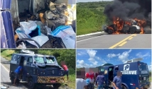 Bandidos explodem carro-forte na BR 230 entre Aparecida e Pombal, no Sertão da PB
