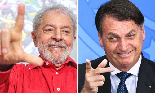 Vantagem de Lula para Bolsonaro cai no 1º e 2º turno, diz pesquisa FSB 