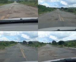 Deputado faz apelo para que DNIT tape buracos na BR -434, no percurso entre Uiraúna, Joca Claudino, Poço Dantas e Bernardino Batista