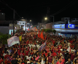 Lula compartilha foto de manifestação na cidade de Sousa