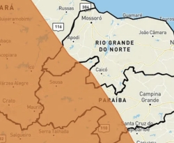 Inmet emite alerta laranja de perigo de chuvas intensas para 104 municípios do Sertão da Paraíba