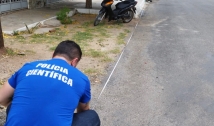 Polícia Científica faz perícia no local de acidente com caçamba e moto, em Sousa; motorista se apresentou a polícia