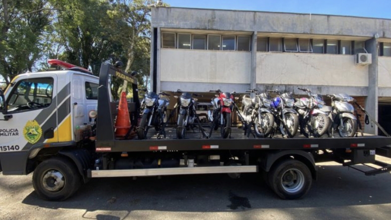 Suspeitos de receptação são presos com 20 motos adulteradas no Paraná; homens são de São João do Rio do Peixe 