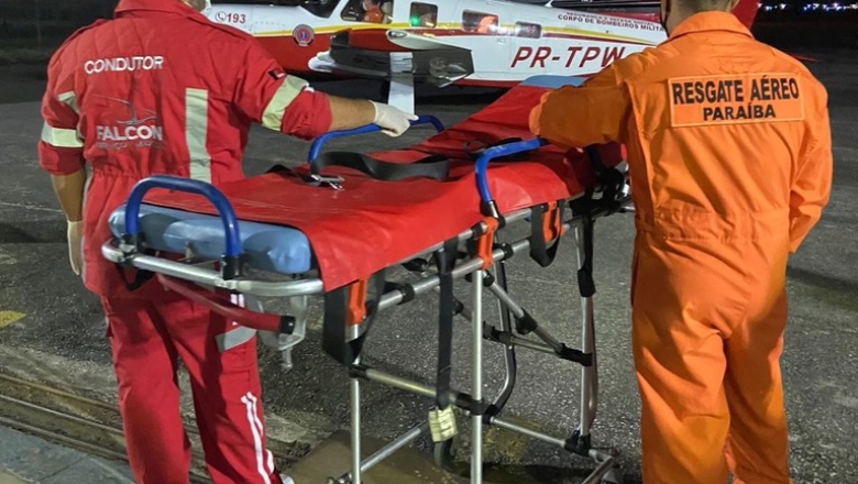 Resgate aeromédico do Estado transporta paciente de Campina Grande para São Paulo 