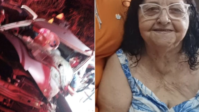 Na Serra de Santa Luzia, carro capota, idosa morre e quatro pessoas ficam feridas 