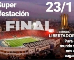 Supermanifestação é convocada para o dia da final entre River e Flamengo no Chile