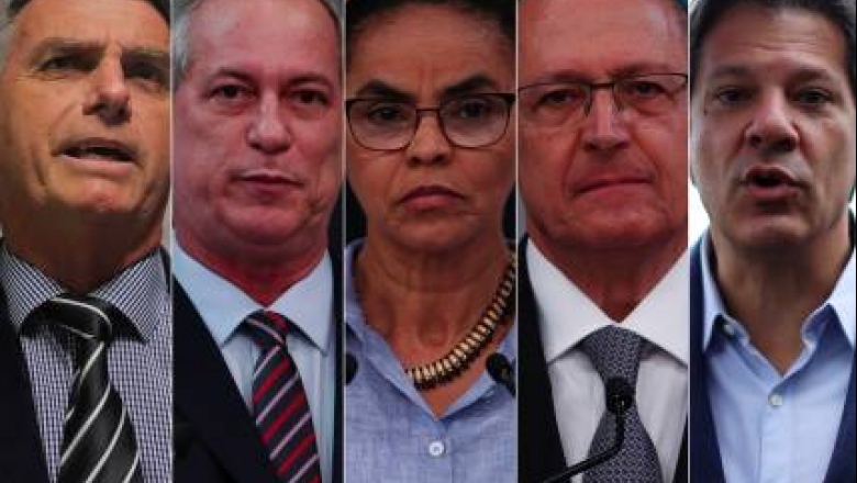Datafolha: Bolsonaro, 24%; Ciro, 13%; Marina, 11%; Alckmin, 10%; Haddad, 9%