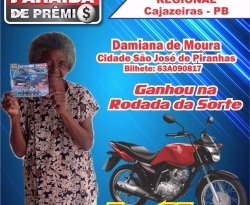 Dona de casa de São José de Piranhas ganha moto em sorteio do Paraíba de Prêmios