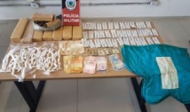 PM-PB apreende maconha, cocaína, dinheiro, colete e prende três suspeitos