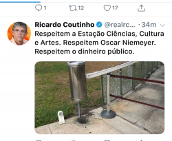 RC exibe fotos da Estação Ciência em seu Twitter e insinua que gestão de João Pessoa desprezou o bem público