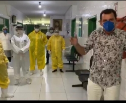 Prefeito de São José Piranhas visita Hospital Municipal para agradecer empenho dos profissionais de saúde