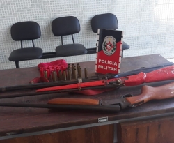 Polícia apreende três armas de fogo no Vale do Piancó