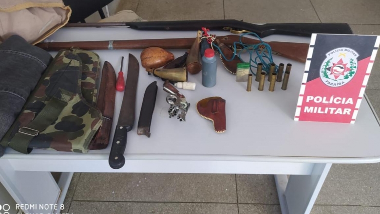 Polícia apreende três armas de fogo com suspeito no Sertão