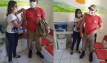 Em Itaporanga, bombeiros são os primeiros profissionais de segurança a tomar vacina contra Covid-19