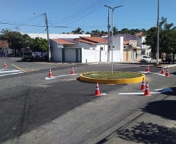 Prefeitura conclui construção de rotatória e melhorias no sistema viário da zona norte de Cajazeiras