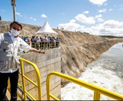 Bolsonaro planeja visitar a PB no dia 21 e acompanhar chegada das águas da transposição na barragem de Morros, em SJP