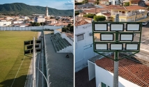 Estádio de São José de Piranhas ganha torres de iluminação e prefeito destaca investimentos com recursos próprios