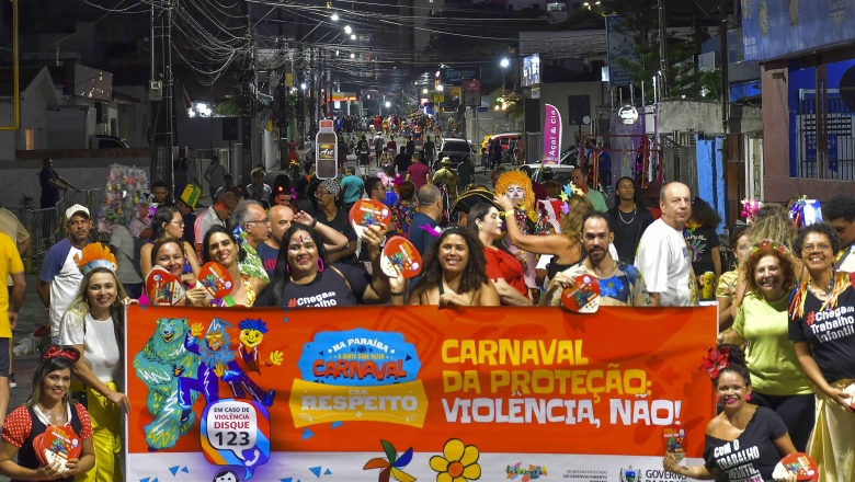 Governo da Paraíba lança campanha “Carnaval da Proteção: violência, não! Disque 123”