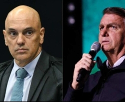 Sem prova, Bolsonaro diz que Moraes recebeu US$ 50 milhões para fraudar eleição