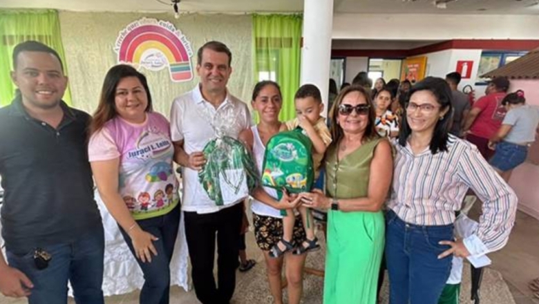 Bal Lins inicia distribuição de fardamentos e mochilas em creches em São José de Piranhas