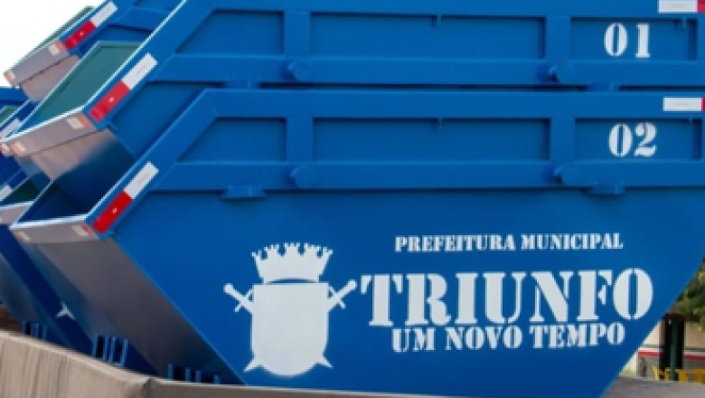 Prefeitura de Triunfo realiza aquisição de containers para coleta de lixo no município