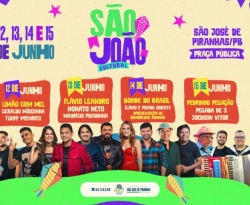Limão com Mel, Nonato Neto, Flávio Leandro e Bonde do Brasil e mais: programação do São João de São José de Piranhas é anunciada 