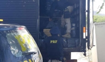 PRF apreende na Bahia caminhão com 1,3 toneladas de maconha que seria entregue em Sousa; veja vídeo